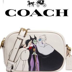 Coach x Disney Villians Purse, Keychain & Locket Bag Charm Set Cruella Ursula Ma